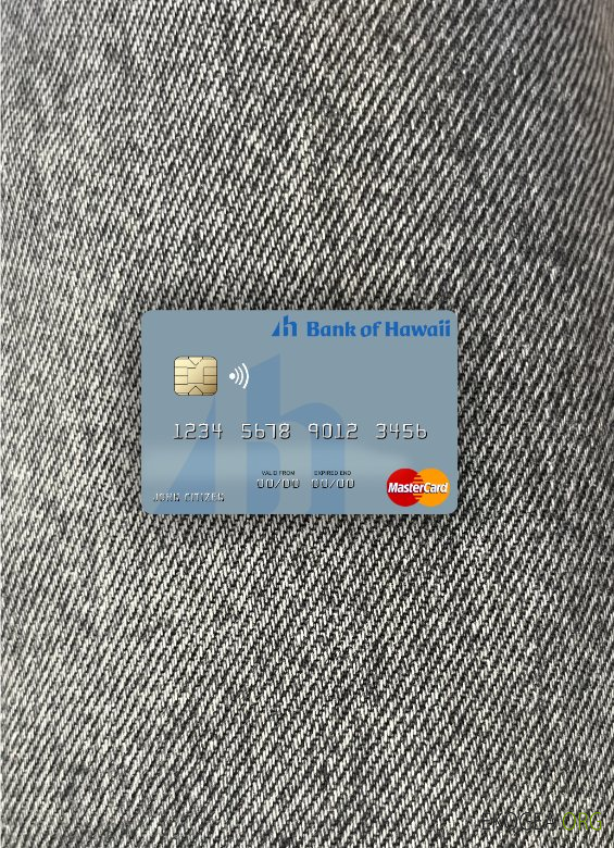 Photolook de la carte mastercard de la Samoa Bank of Hawaii